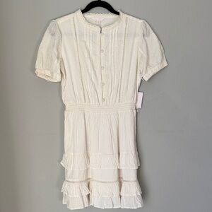 LC Lauren Conrad Cream Casual Dress